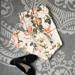 HM Floral & Bird Print Trousers